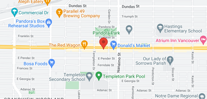 map of 2270 E HASTINGS STREET